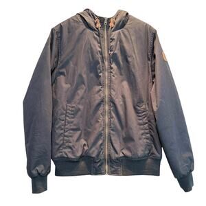 Element Wolfeboro Collection Jacket Mens Medium Blue Plaid Lined Hooded Zip Up